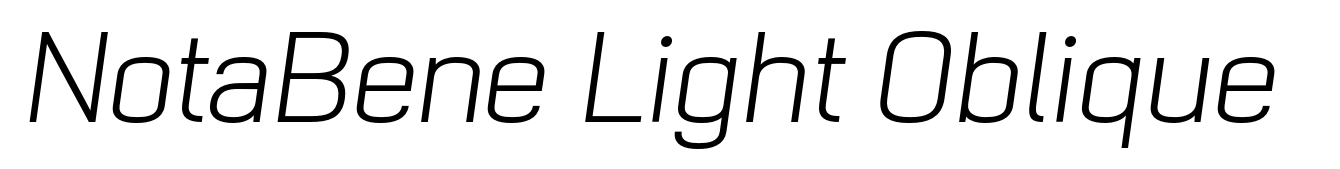 NotaBene Light Oblique